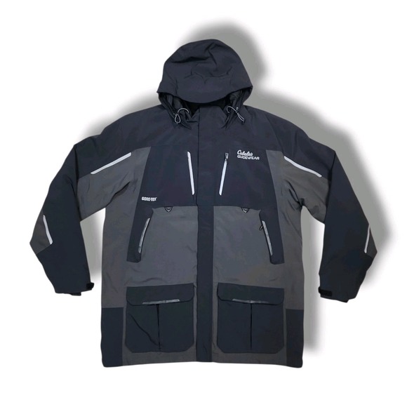 Cabela's Guidewear GORE-TEX XTreme Late Season Black/Gray Parka Jacket Men's XL